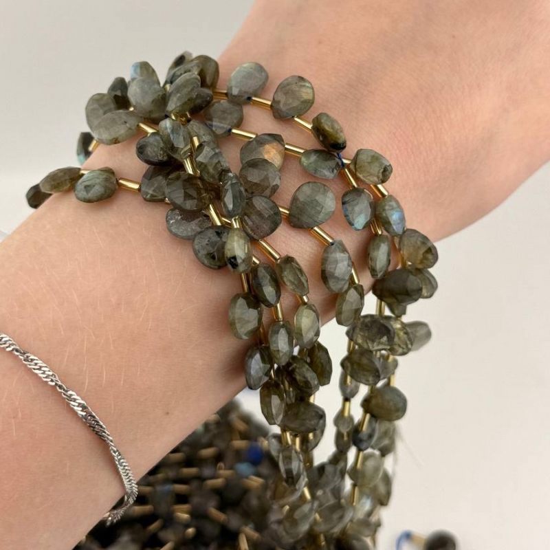 Бусины Лабрадорит размер 8,2*10,4мм натуральный камень